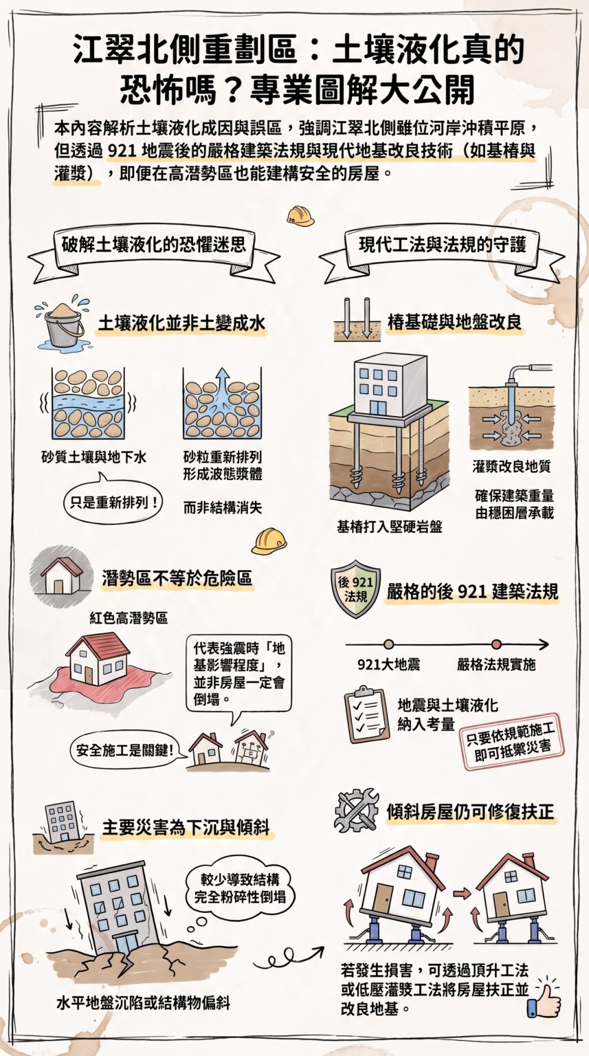 江翠北側土壤液化專業圖解