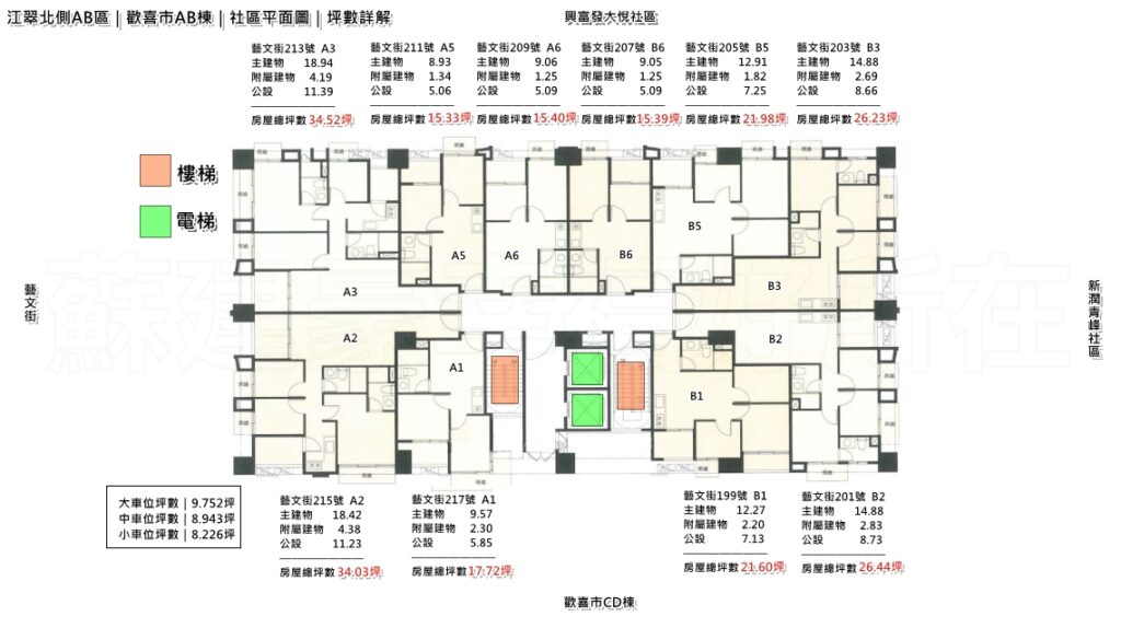 歡喜市_社區平面圖AB棟5-15樓_江翠北側重劃區_江翠北側AB區_歡喜市房仲