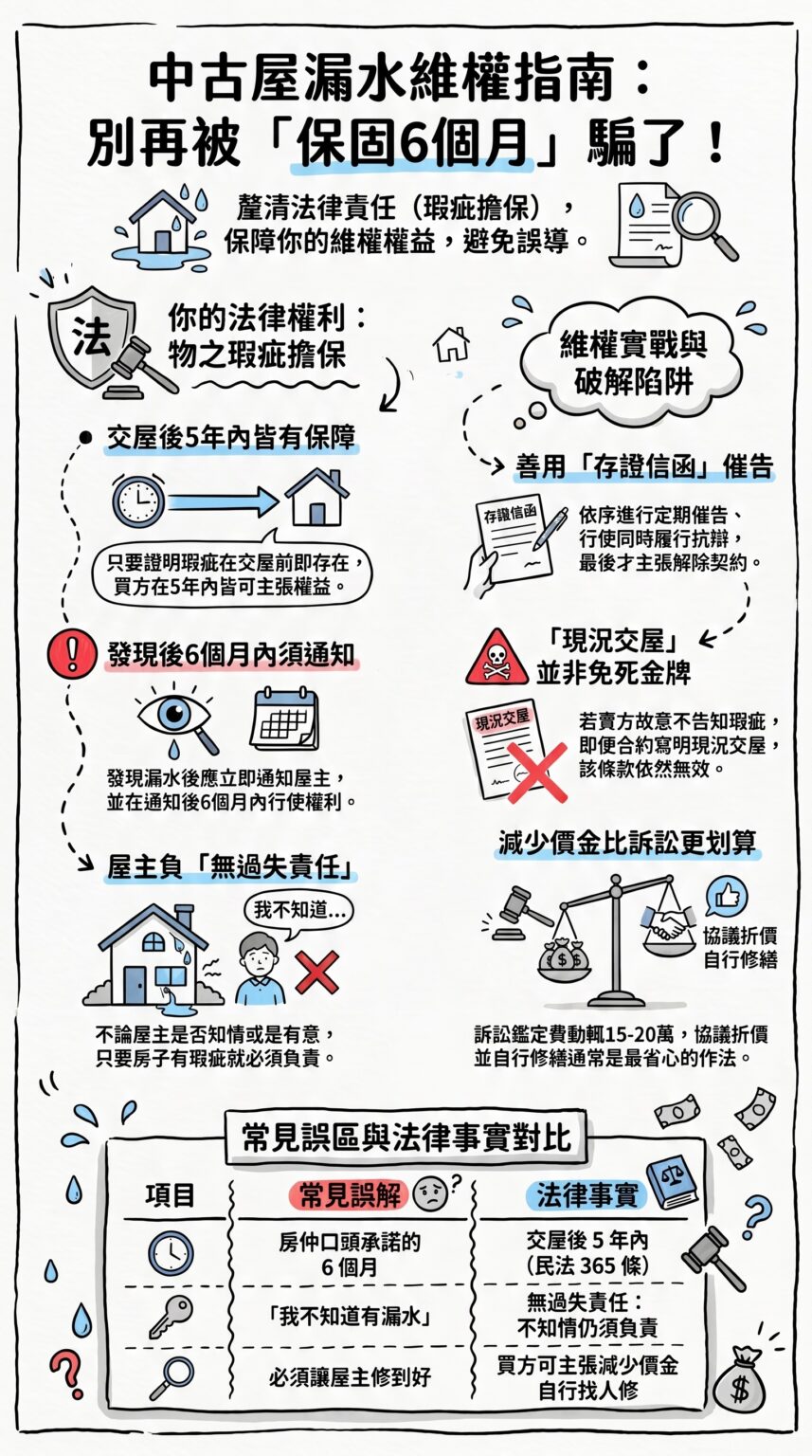 中古屋漏水維權指南