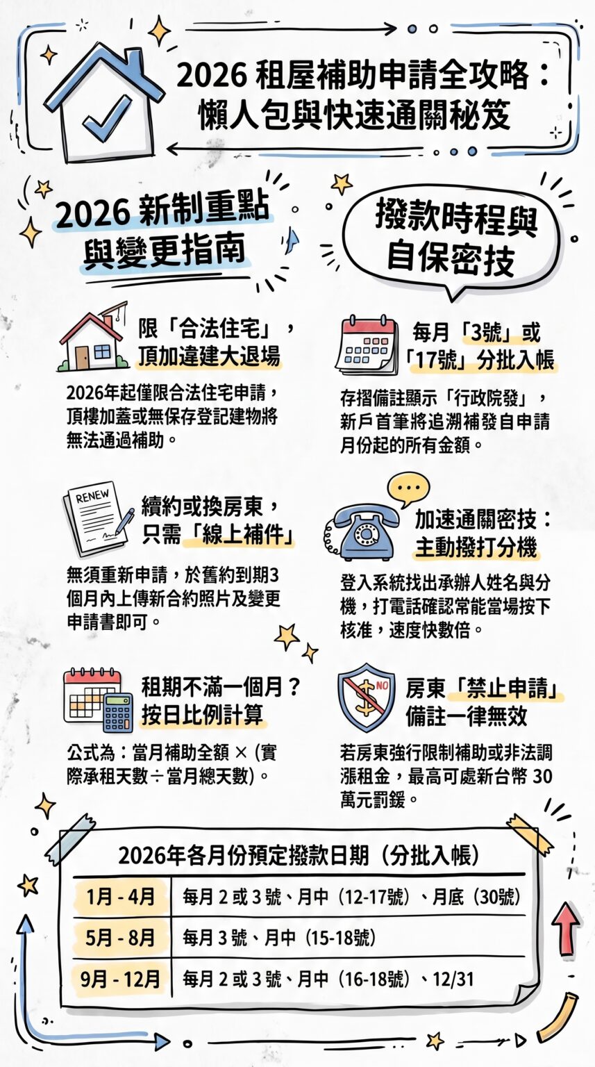 2026租屋補助申請全攻略