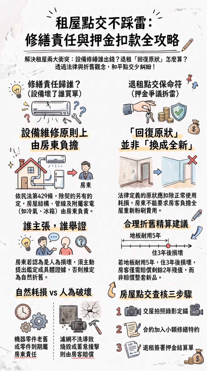 (馥華艾美蘇建豪)租屋點交與修繕全攻略